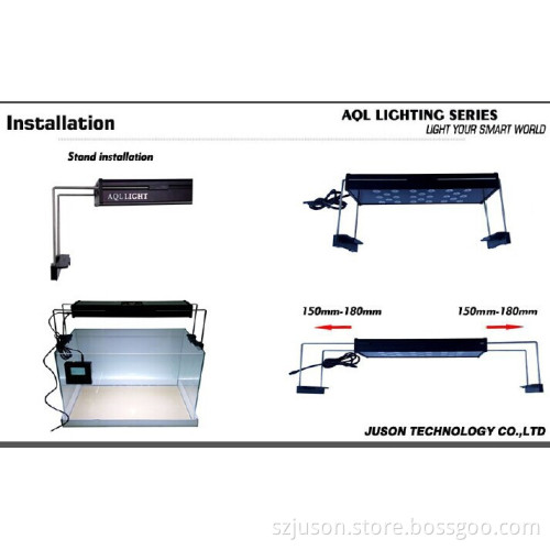 AQL Light Aluminium alloy shell 48" 250W 4ft led aquarium lighting for marine lighting